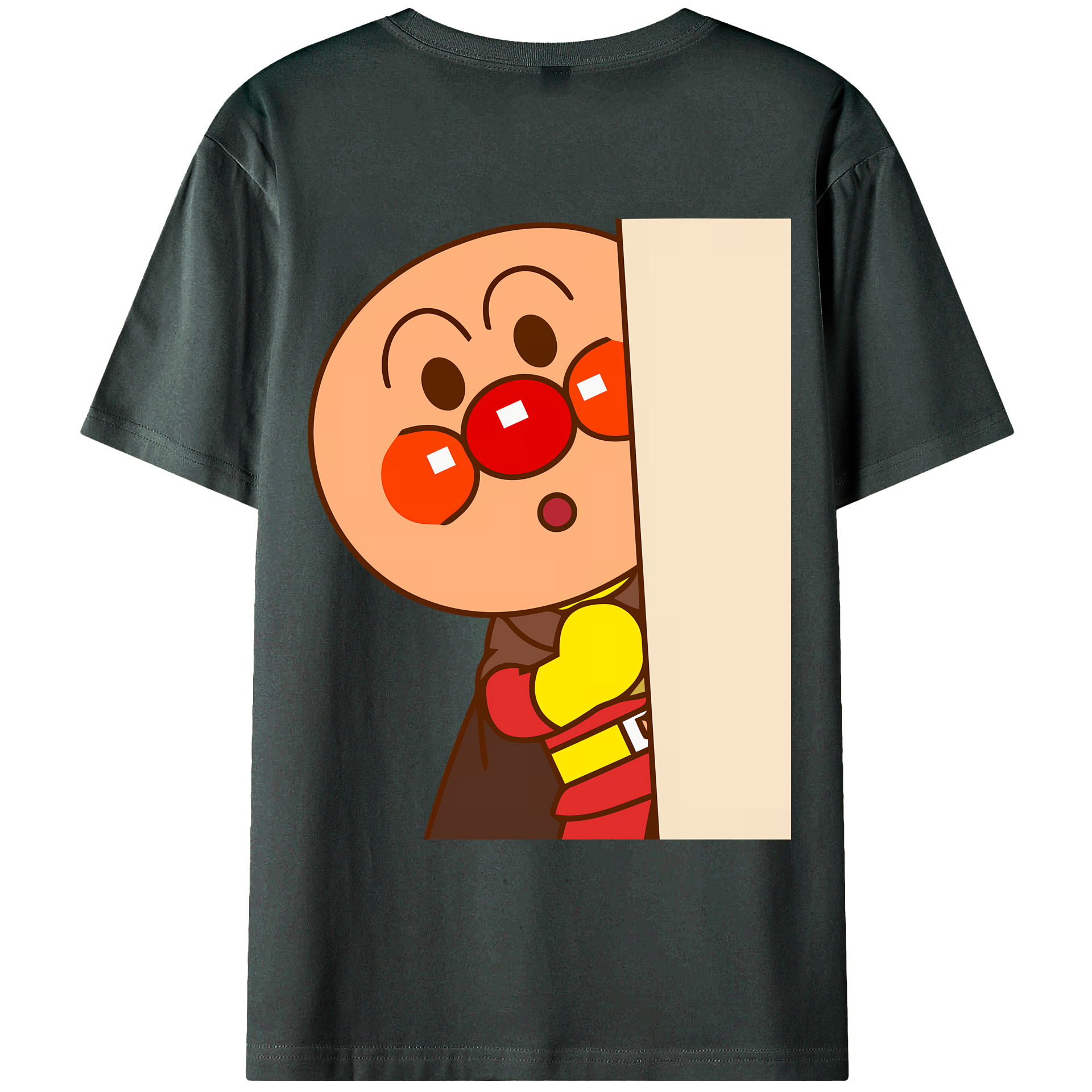 （画像用） アンパンマン Anpanman 綿100％ メンズ半袖Tシャツ（バックプリント） 通気性